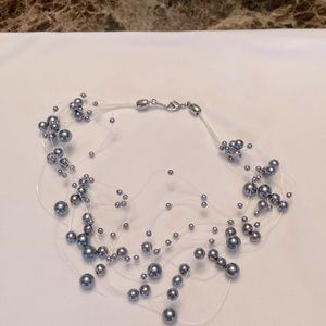 Floating necklace worn once for prom